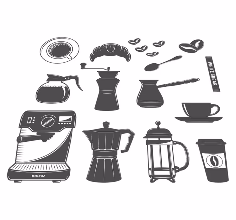Alfombra vinílica cocina menú de café - TenVinilo