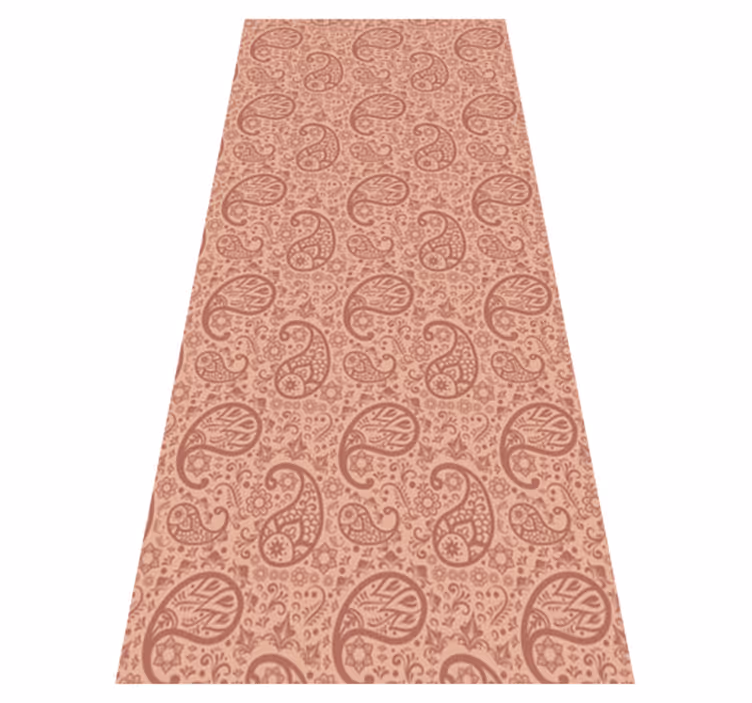 Alfombra vinílica cocina patrón paisley nevera - TenVinilo