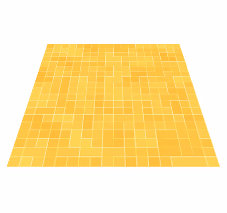 Alfombra vinílica cocina mosaico dorado amarillento - TenVinilo