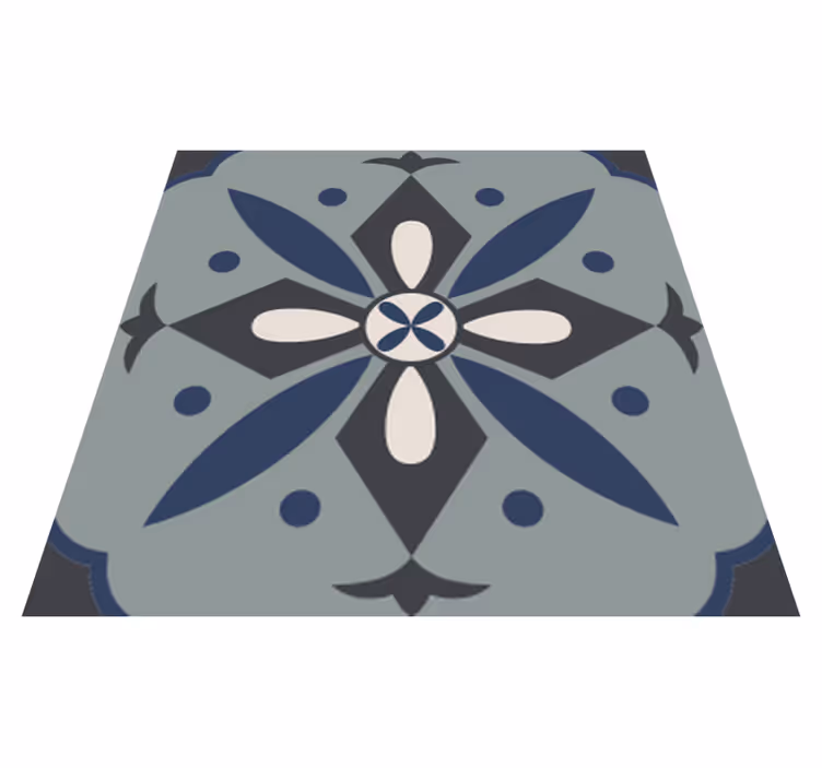 Alfombra vinílica cocina baldosa hidráulica de colores - TenVinilo