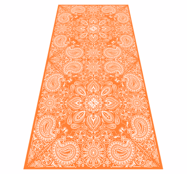 Alfombra vinílica cocina azulejo paisley frigorífico - TenVinilo