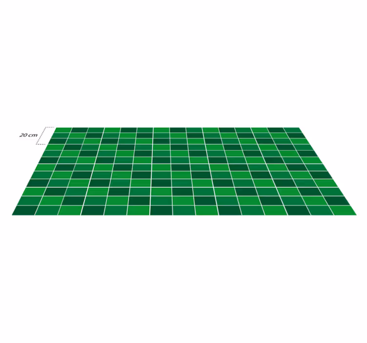 Alfombra vinílica cocina ladrillos verdes - TenVinilo