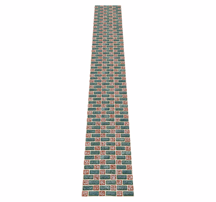 Alfombra vinílica cocina azulejos de ladrillo sencillo - TenVinilo