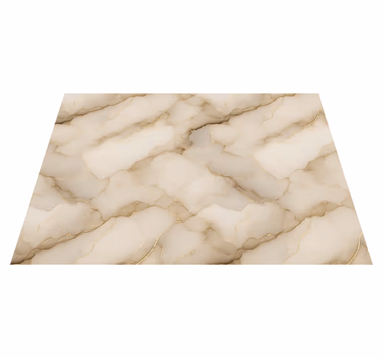 Alfombra vinílica dormitorio mármol blanco y dorado - TenVinilo