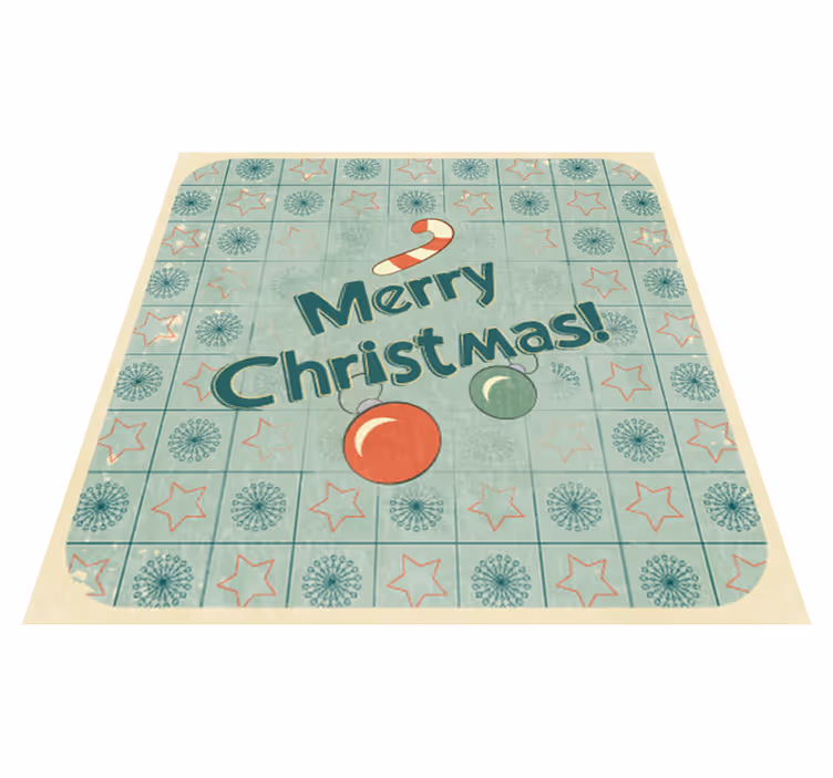 Alfombra vinílica dormitorio cartel de navidad - TenVinilo