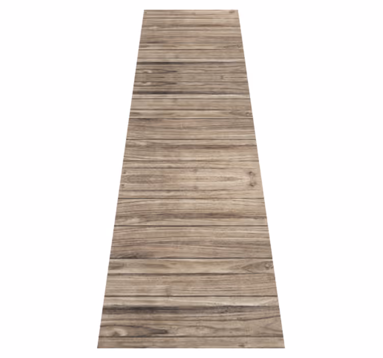 Alfombra vinílica oficina tablones de madera rústica gris - TenVinilo