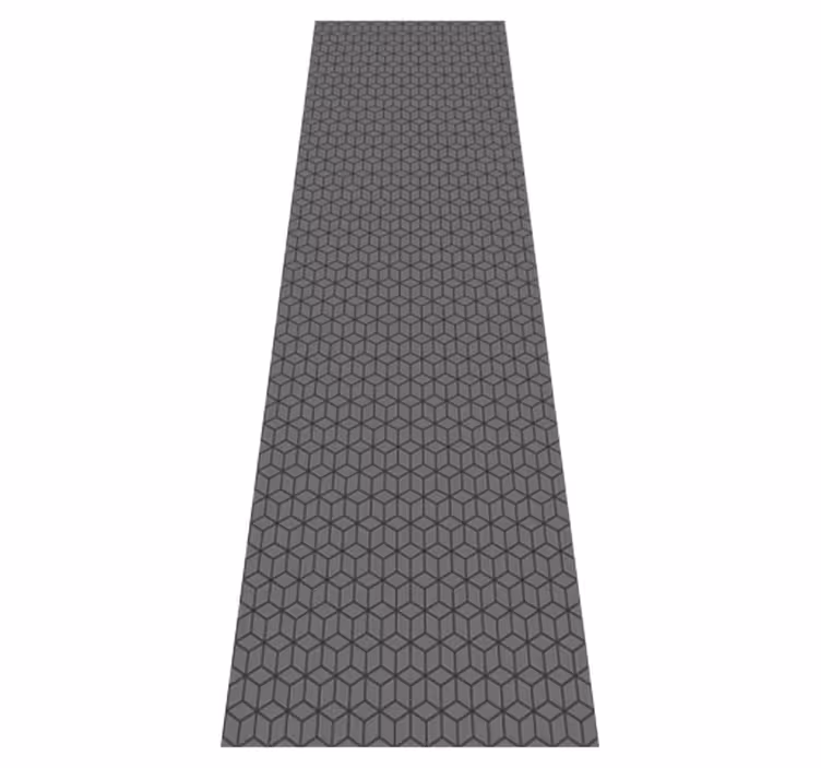 Alfombra vinílica oficina cubos grises 3d - TenVinilo