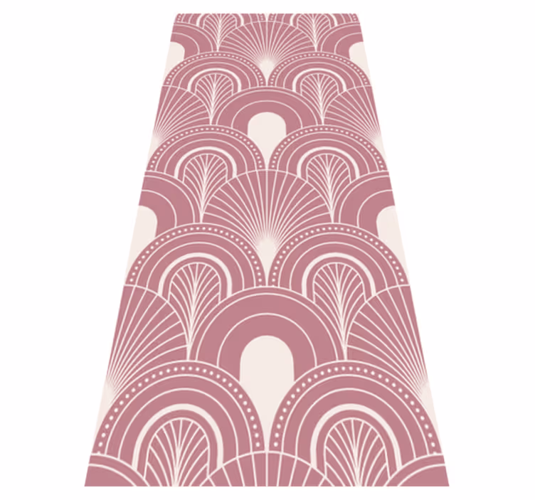 Alfombra vinílica oficina estilo decorativo arco rosa dorado - TenVinilo