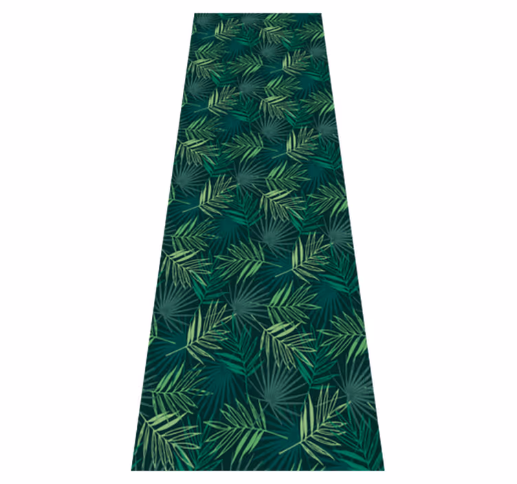 Alfombra vinílica oficina patrón tropical mezclado - TenVinilo