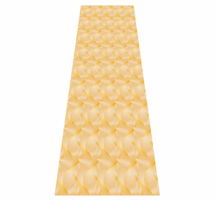 Alfombra vinílica oficina ilusión de onda dorada - TenVinilo