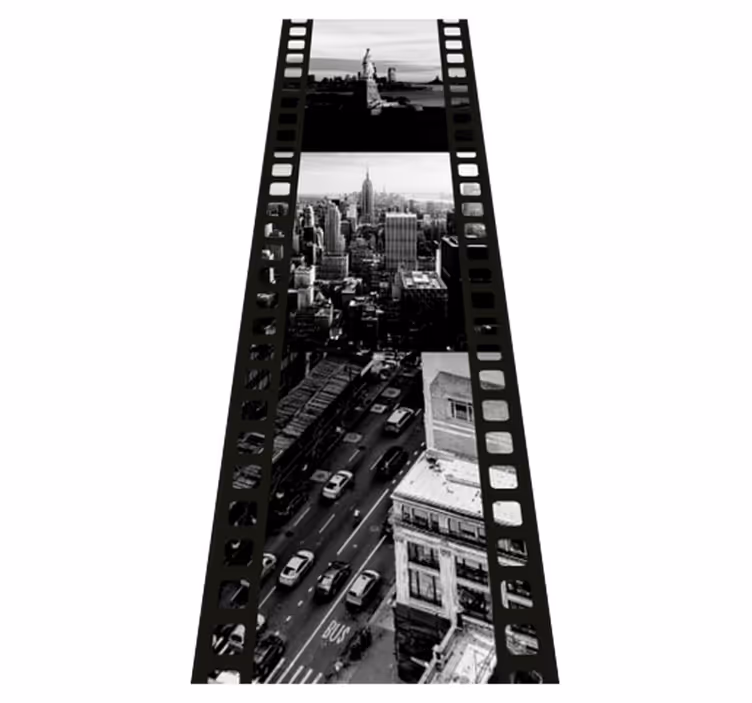 Alfombra vinílica dormitorio collage fotográfico nyc - TenVinilo