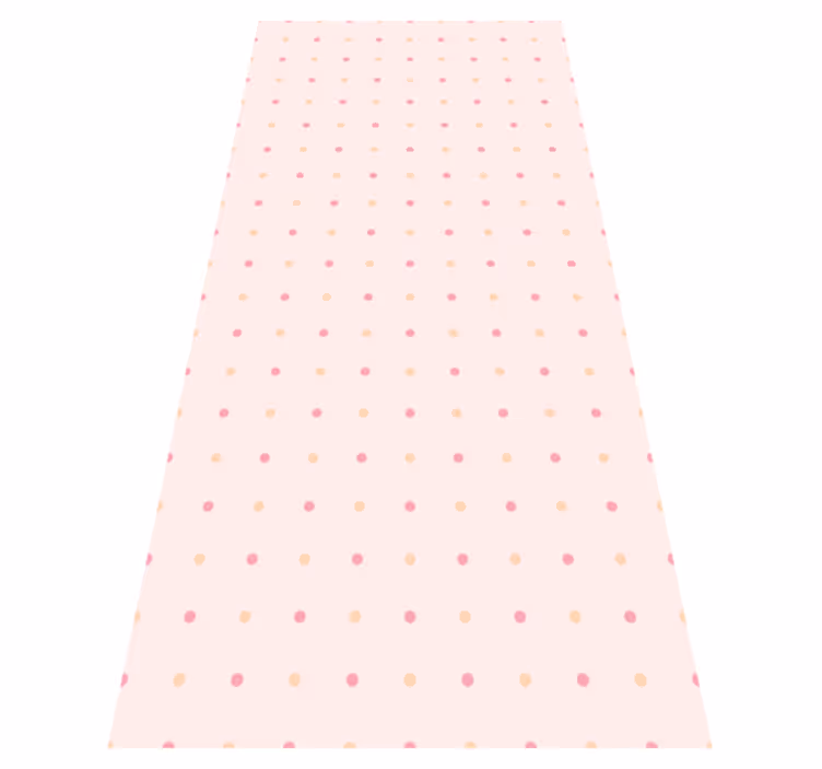 Alfombra vinílica dormitorio puntos rosa - TenVinilo