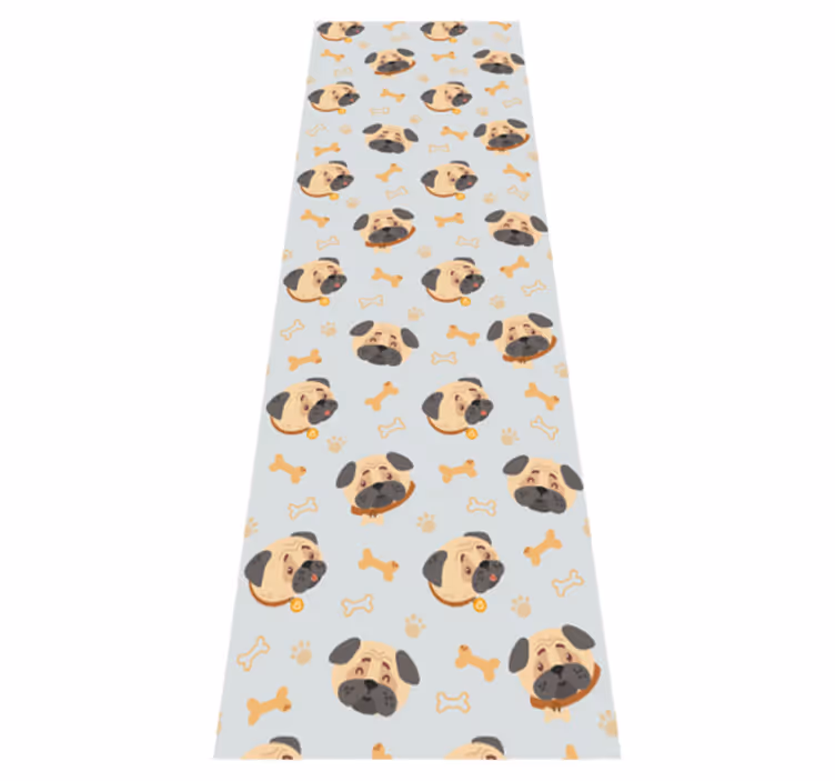 Alfombra vinílica dormitorio cachorros bulldog inglés - TenVinilo