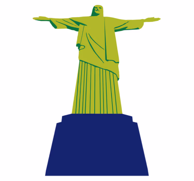 Alfombra vinílica dormitorio cristo redentor - TenVinilo