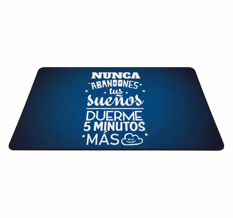 Alfombra vinílica dormitorio divertido para dormir mejor - TenVinilo