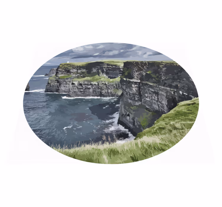 Alfombra vinílica dormitorio acantilados irlandeses - TenVinilo