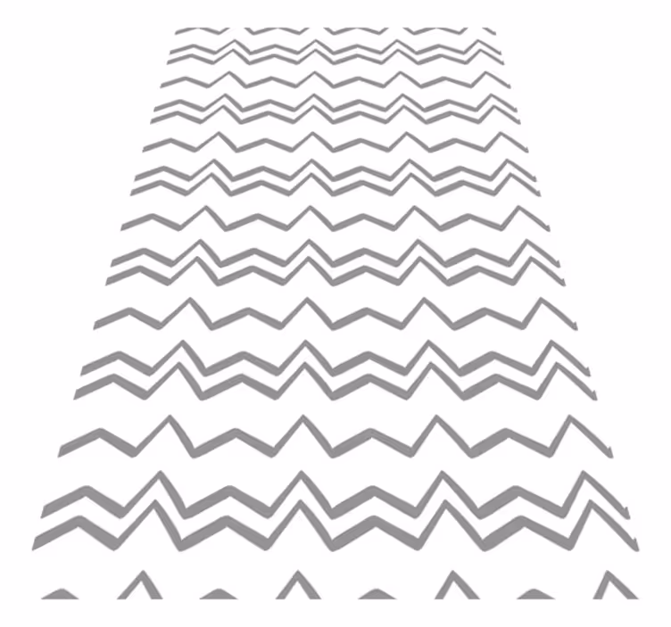 Alfombra vinílica nórdica patrón zig zag gris irregular - TenVinilo