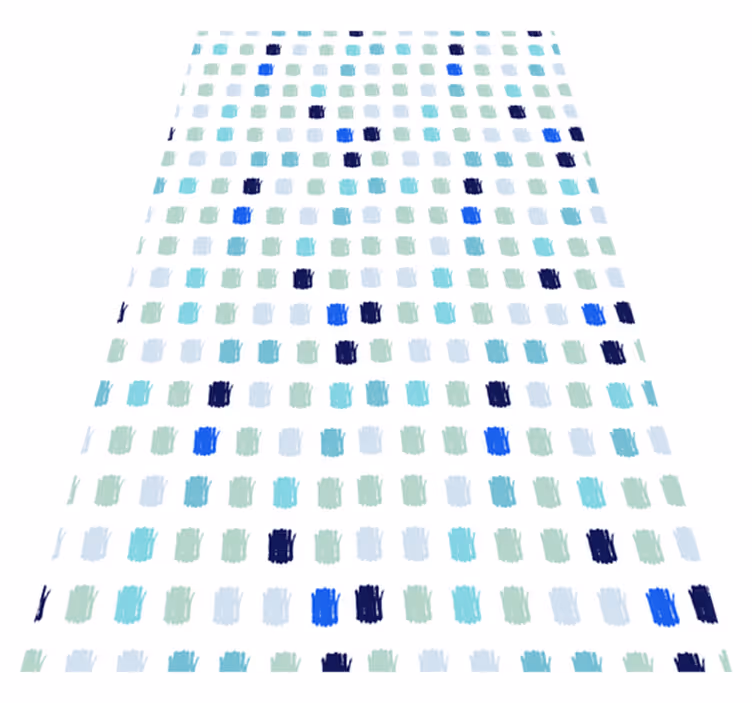 Alfombra vinílica nórdica trazos de pintura en azul - TenVinilo