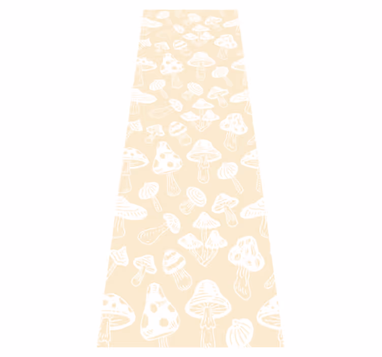 Alfombra vinílica naturaleza diseños de champiñones beige - TenVinilo