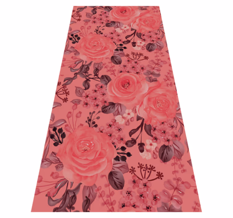 Alfombra vinílica naturaleza flores en armonía - TenVinilo