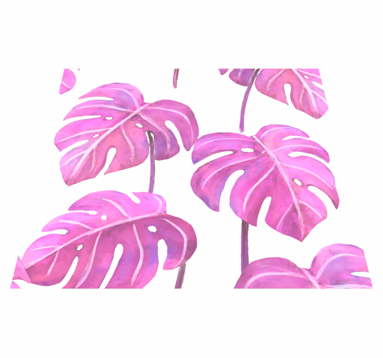Alfombra vinílica naturaleza monstruo pintado rosa - TenVinilo