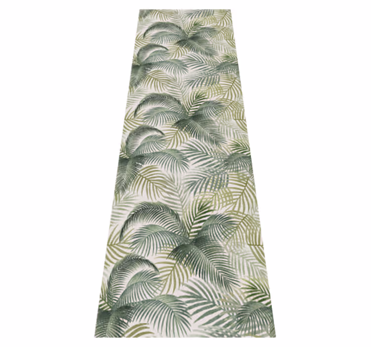 Alfombra vinílica naturaleza hojas verdes salvajes - TenVinilo