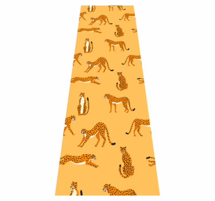 Alfombra vinílica animales patrones de leopardos amarillos - TenVinilo