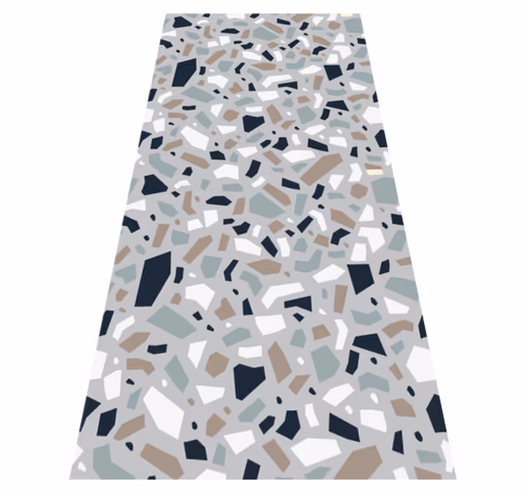 Alfombra vinílica imitación colores neutros terrazo - TenVinilo