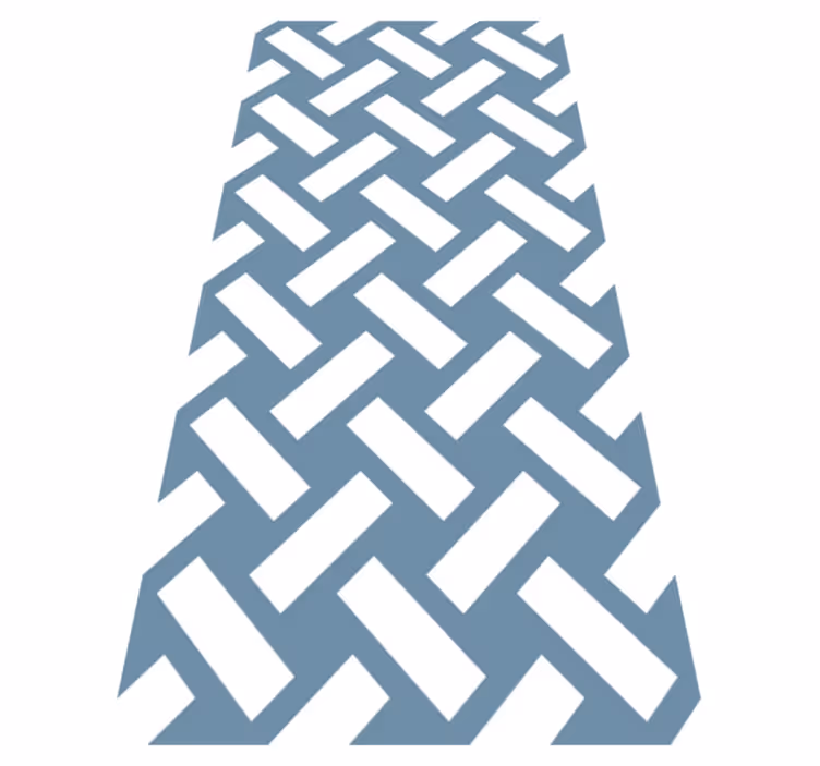 Alfombra vinílica imitación patrón geométrico azul - TenVinilo