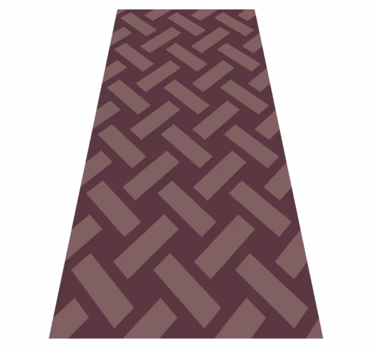 Alfombra vinílica imitación patrón geométrico púrpura - TenVinilo