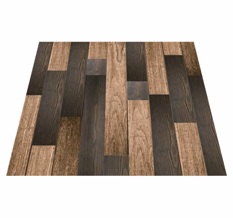 Alfombra vinílica imitación patrones de madera sofisticados - TenVinilo