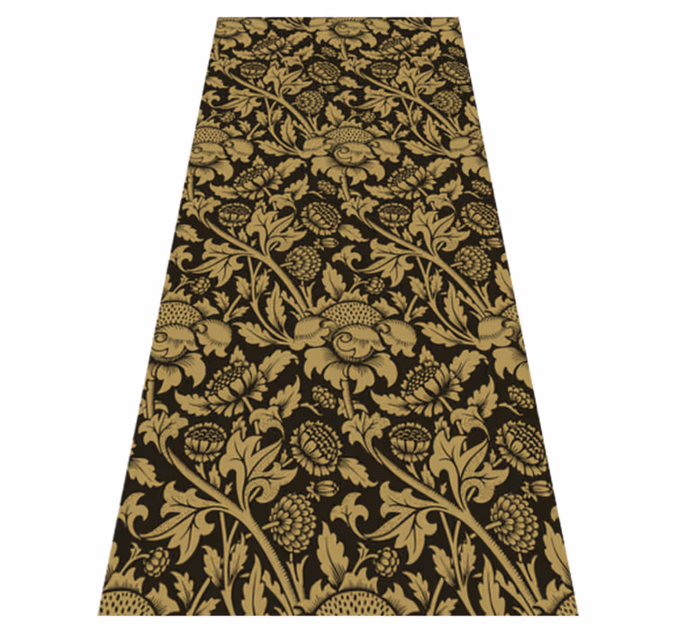 Alfombra vinílica vintage con patrón floral francés - TenVinilo