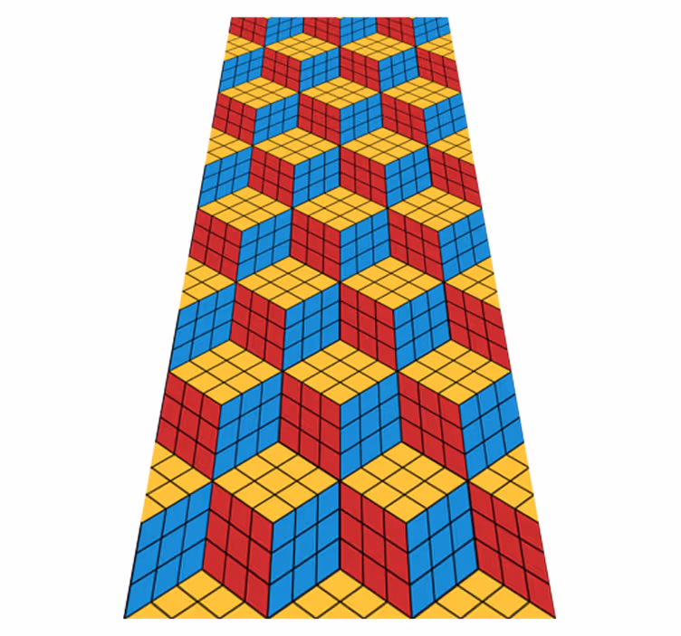 Alfombra vinílica vintage patrón original rubik - TenVinilo