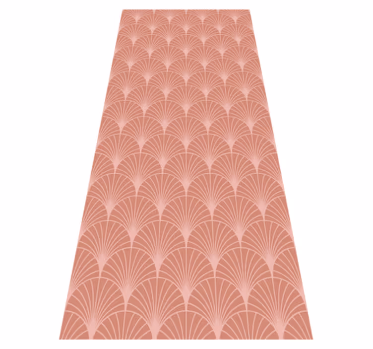 Alfombra vinílica vintage patrón de palmeras rosa dorado - TenVinilo