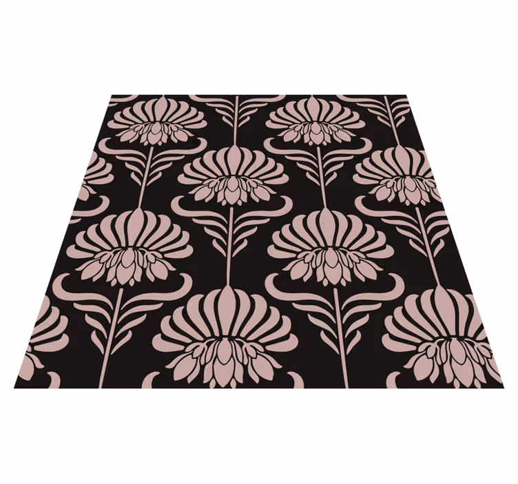 Alfombra vinílica vintage motivos art nouveau - TenVinilo