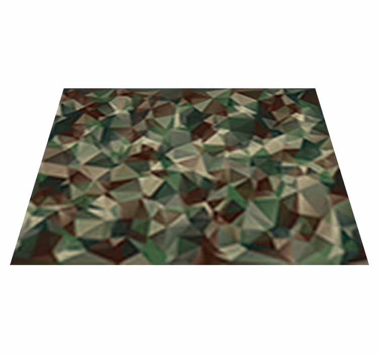 Alfombra vinílica imitación diseño camuflaje - TenVinilo