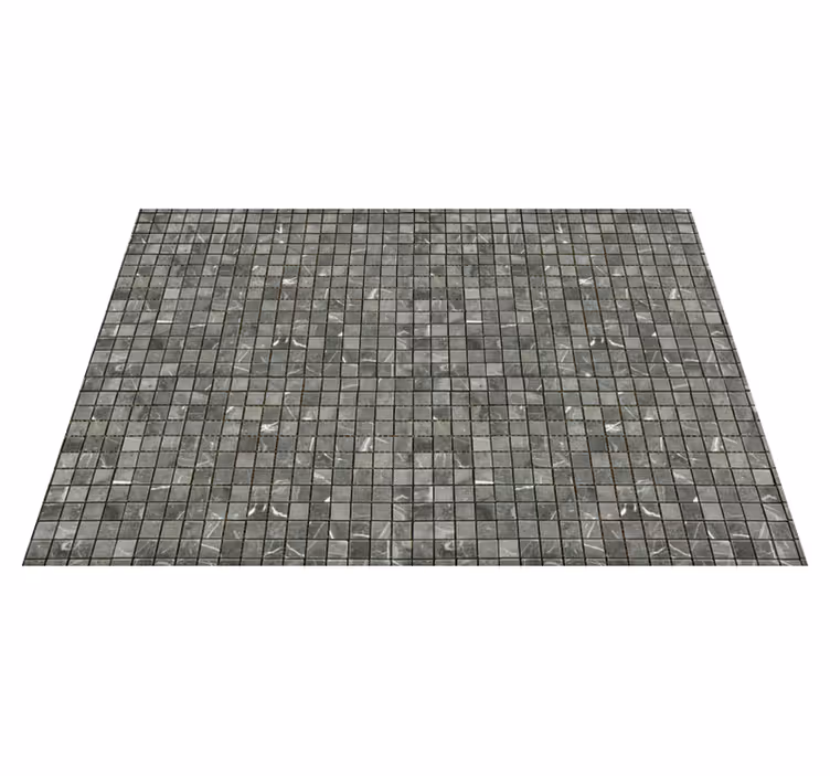 Alfombra vinílica imitación baldosas negras - TenVinilo
