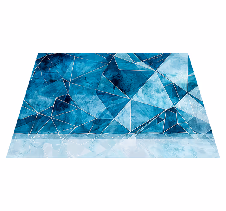 Alfombra vinílica imitación azul roto - TenVinilo