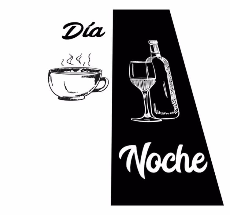 Alfombra vinílica frase cocina en blanco y negro divertida - TenVinilo