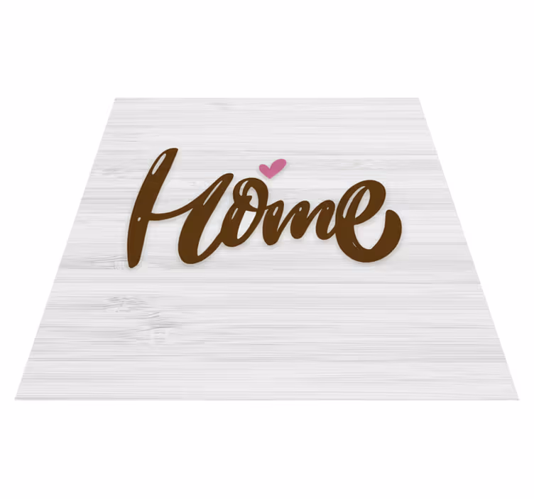Alfombra vinílica frase hogar blanco vintage madera 3 - TenVinilo