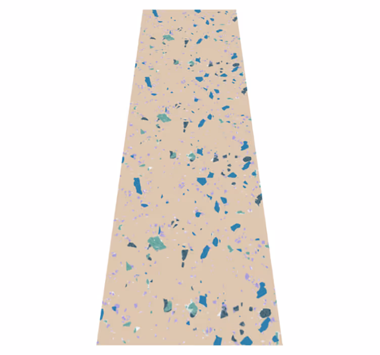 Alfombra vinílica imitación piedra terrazzo colorido - TenVinilo