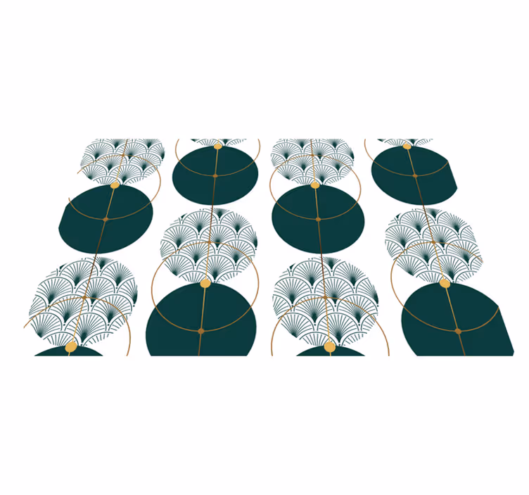 Alfombra vinílica geométrica estilo glamour - TenVinilo
