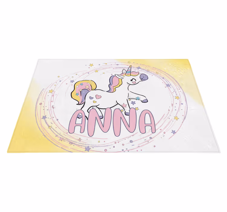 Alfombra vinílica infantil diseño unicornio mágico - TenVinilo