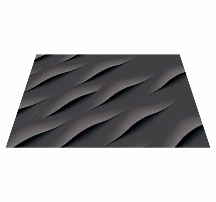 Alfombra vinílica gris patrones ondulados abstractos - TenVinilo