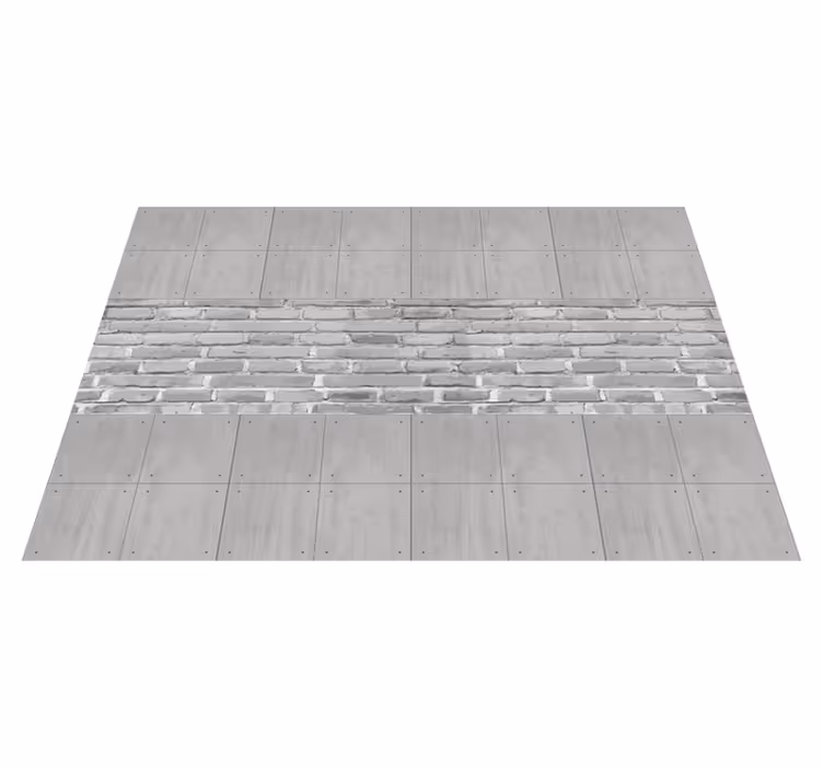 Alfombra vinílica gris paneles de concreto - TenVinilo
