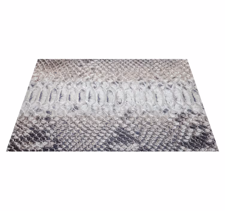 Alfombra vinílica gris con estampado de serpiente - TenVinilo