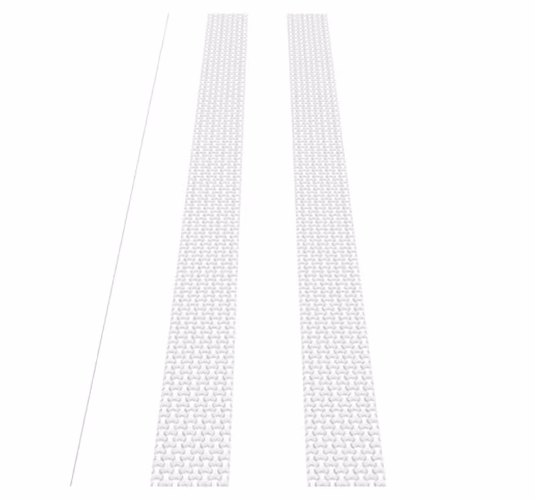 Alfombra vinílica pasillo rayas verticales blancas 3d - TenVinilo