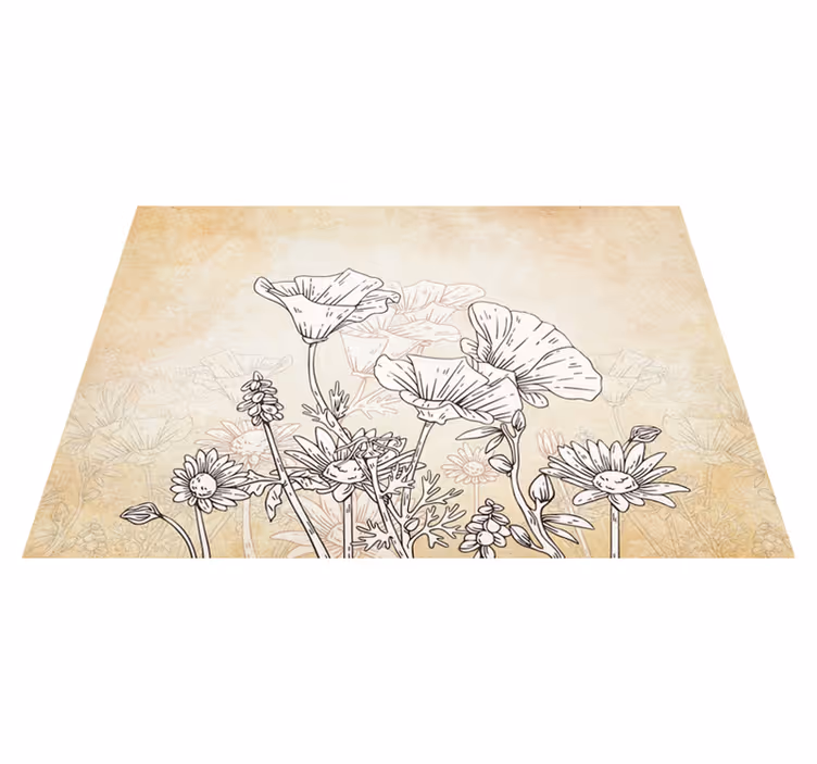 Alfombra vinílica beige pradera vintage - TenVinilo