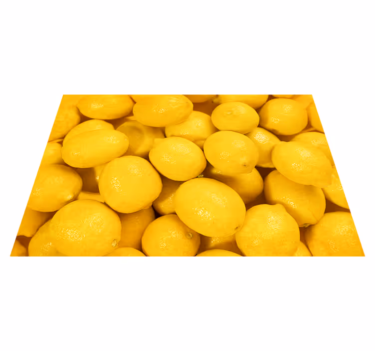 Alfombra vinílica amarilla limones - TenVinilo