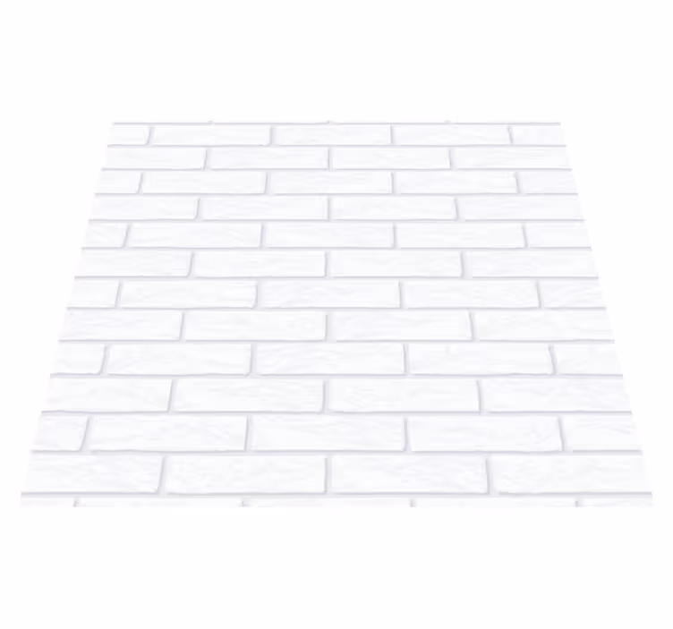 Alfombra vinílica blanca patrón ladrillo blanco - TenVinilo